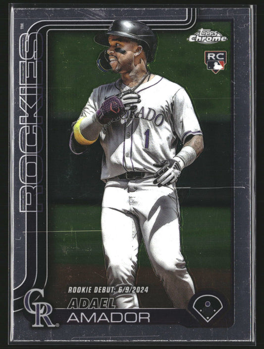 Adael Amador 2025 Topps Chrome Update USC143 Colorado Rockies