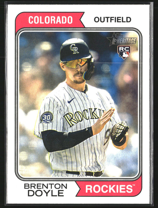 Brenton Doyle 2023 Topps Heritage 503 RC RC Colorado Rockies