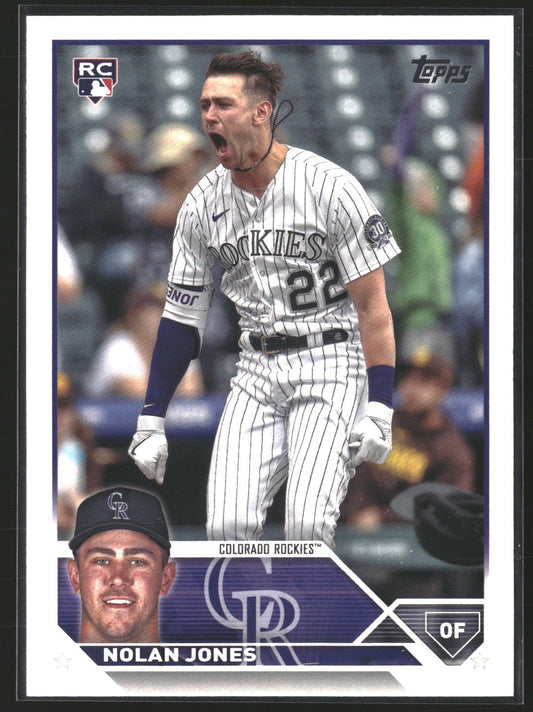 Nolan Jones 2023 Topps Update US85 RC RC Colorado Rockies