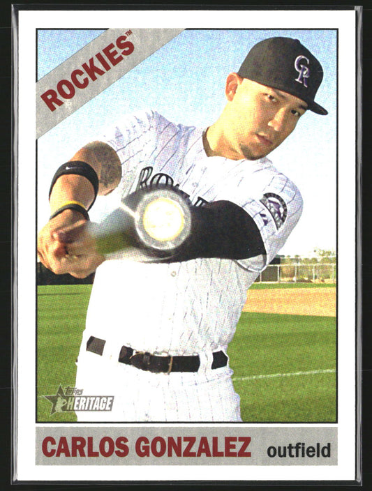 Carlos Gonzalez 2015 Topps Heritage 439 Colorado Rockies