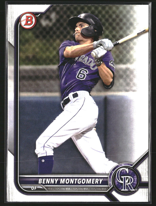 Benny Montgomery 2022 Bowman BP-73 Prospects Colorado Rockies