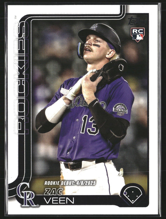 Zac Veen 2025 Topps Update US2 Colorado Rockies