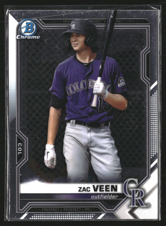 Zac Veen 2021 Bowman Chrome BCP-183 Prospects Colorado Rockies