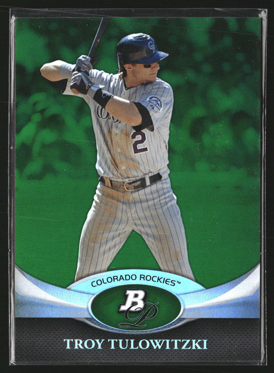 Troy Tulowitzki 2011 Bowman Platinum 91 Emerald Colorado Rockies