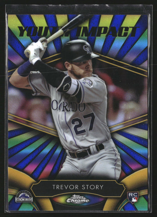 Trevor Story 2016 Topps Chrome YI-10 Youth Impact Colorado Rockies