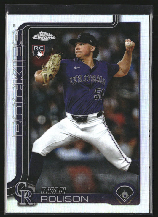 Ryan Rolison 2025 Topps Chrome Update USC123 Refractors RC RC Colorado Rockies
