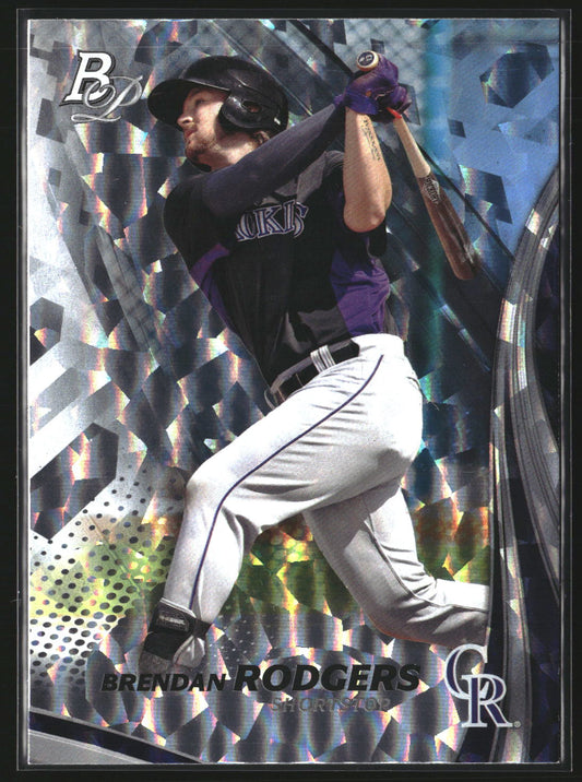 Brendan Rodgers 2017 Bowman Platinum TP-BRO Top Prospects Ice Colorado Rockies