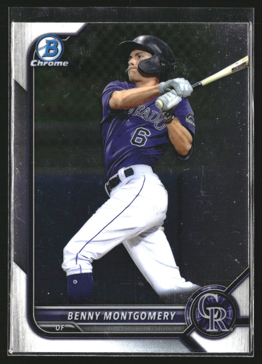 Benny Montgomery 2022 Bowman BCP-73 Chrome Prospects Colorado Rockies