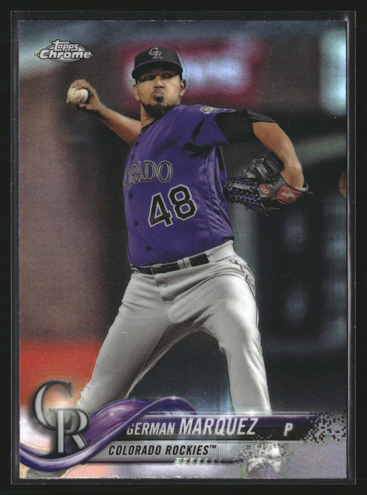 German Marquez 2018 Topps Chrome 80 Refractor Colorado Rockies