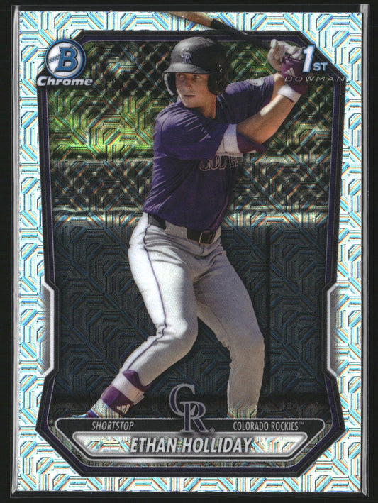 Ethan Holliday 2026 Bowman BCP-1 Chrome Prospects Mojo Refractor Rockies