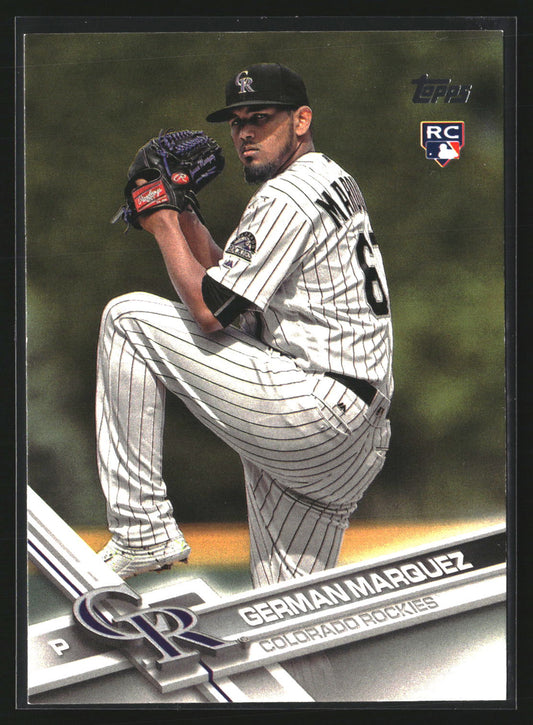 German Marquez 2017 Topps Chrome 42 RC RC Colorado Rockies