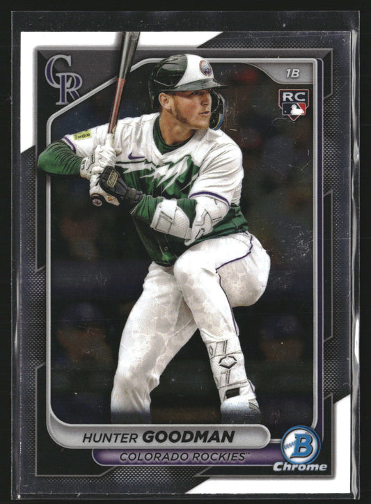 Hunter Goodman 2024 Bowman Chrome 25 RC RC Colorado Rockies