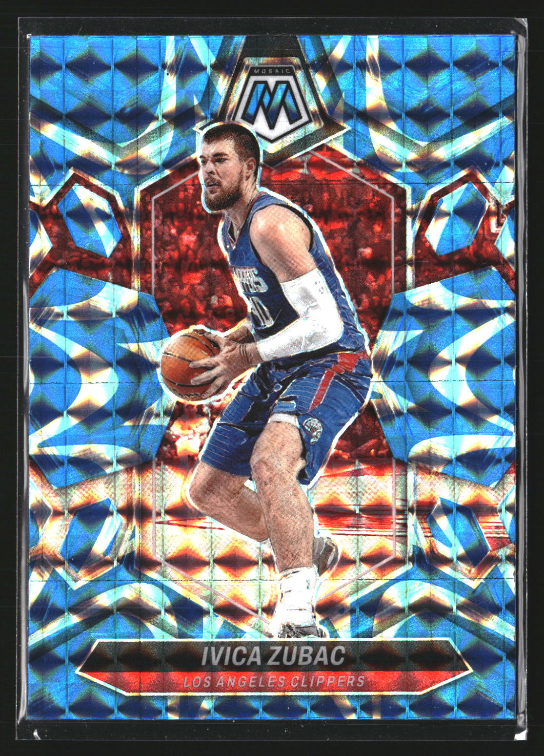 Ivica Zubac 2023-24 Panini Mosaic 200 Reactive Blue Los Angeles Clippers