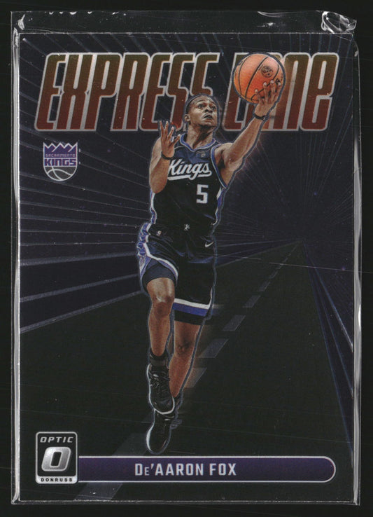 De'Aaron Fox 2023-24 Donruss Optic 16 Express Lane Sacramento Kings