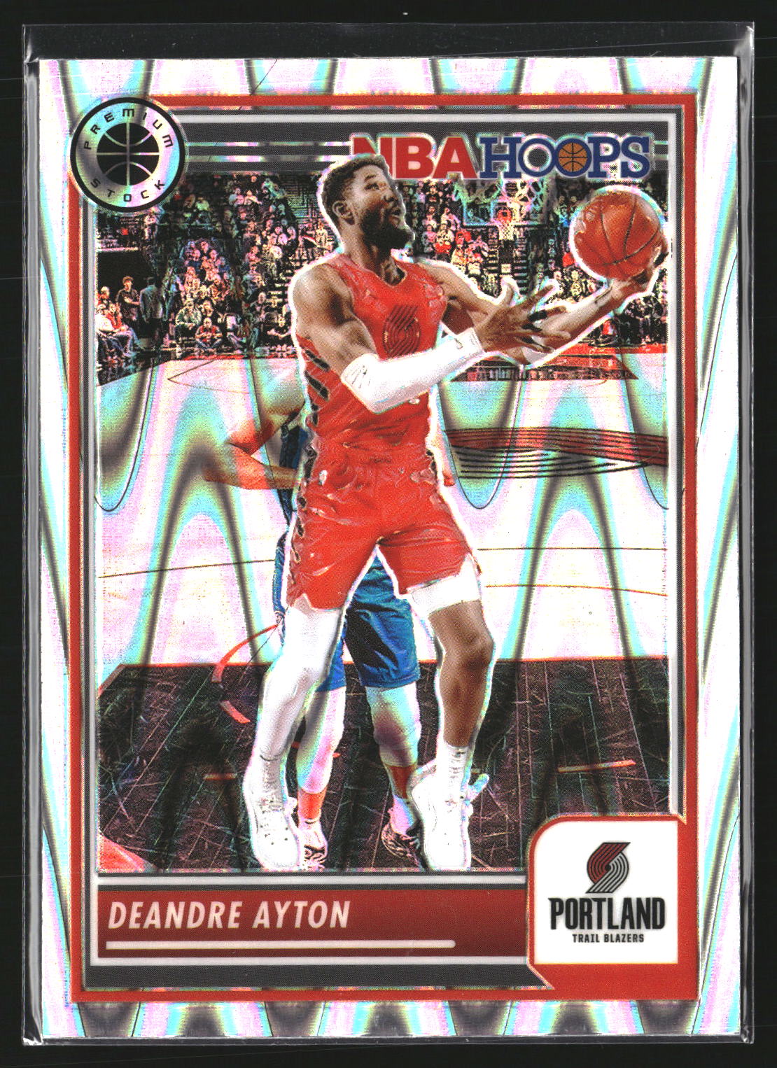 Deandre Ayton 2023-24 Hoops Premium Stock 11 Seismic Prizm Trail Blazers