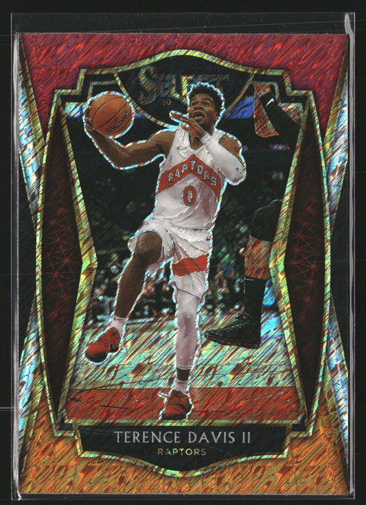 Terence Davis II 2020-21 Panini Select 125 Red White Orange Shimmer Raptors