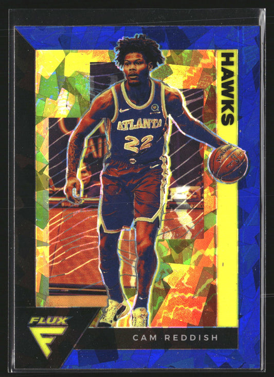 Cam Reddish 2020-21 Panini Flux 6 Blue Cracked Ice Atlanta Hawks