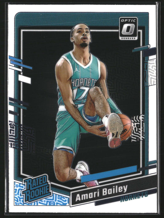 Amari Bailey 2023-24 Donruss Optic 210 RC RC Charlotte Hornets