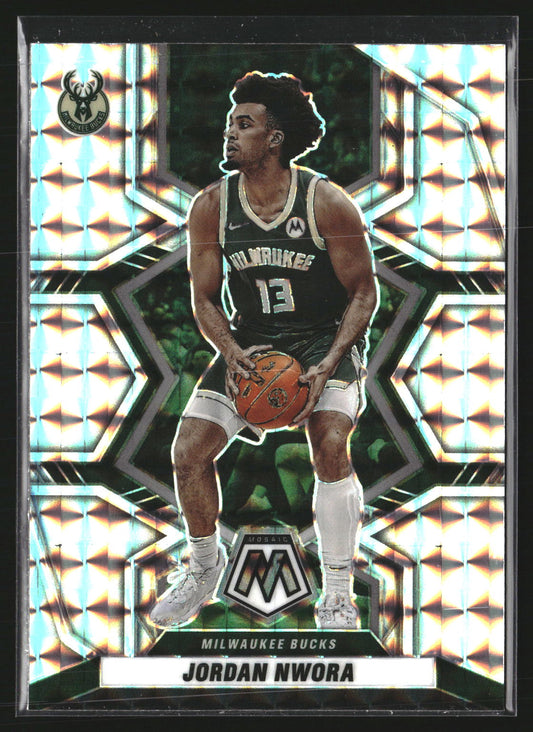 Jordan Nwora 2021-22 Panini Mosaic 47 Mosaic Milwaukee Bucks