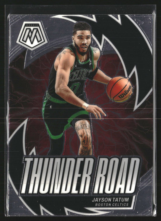 Jayson Tatum 2023-24 Panini Mosaic 15 Thunder Road Boston Celtics