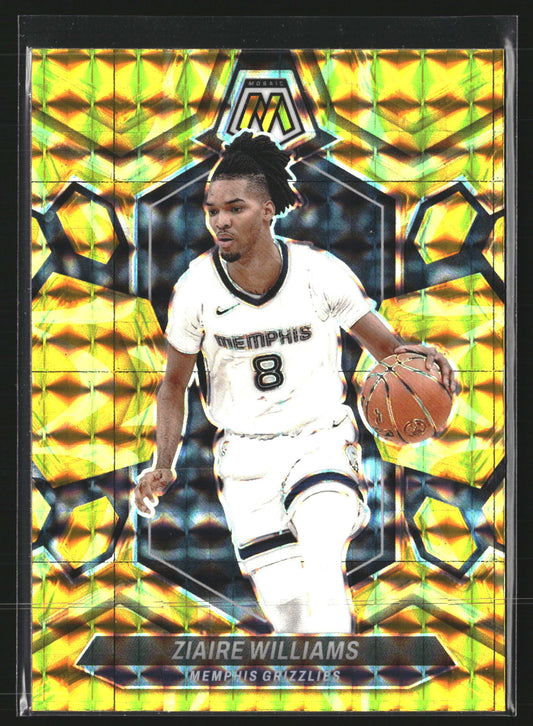 Ziaire Williams 2023-24 Panini Mosaic 173 Reactive Yellow Memphis Grizzlies