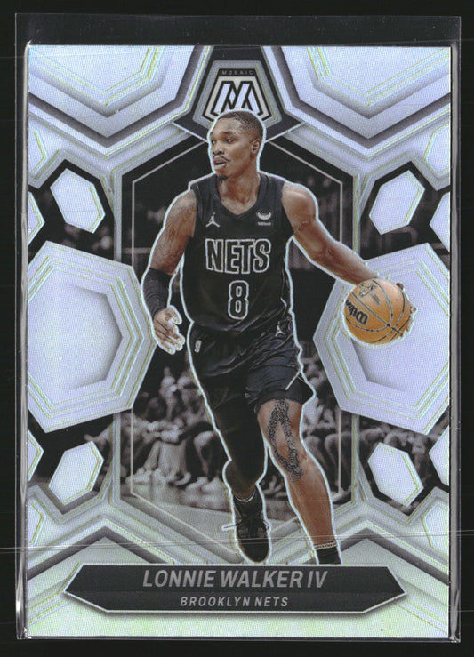 Lonnie Walker IV 2023-24 Panini Mosaic 178 Silver Brooklyn Nets