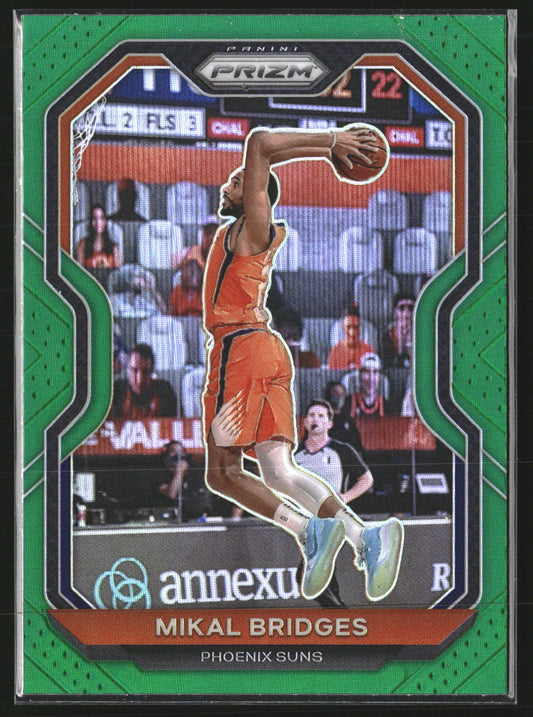 Mikal Bridges 2020-21 Panini Prizm 204 Green Prizms Phoenix Suns