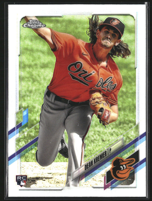 Dean Kremer 2021 Topps Chrome 104 Refractor RC RC Baltimore Orioles