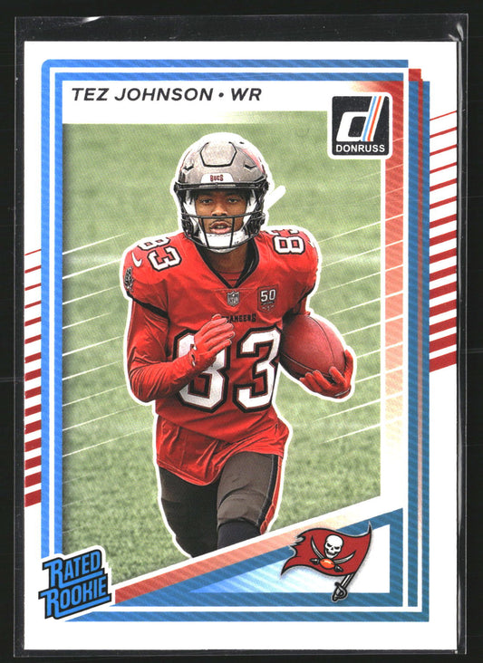 Tez Johnson 2025 Donruss 313 RC RC Tampa Bay Buccaneers