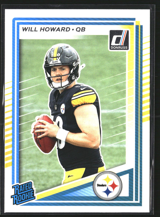 Will Howard 2025 Donruss 309 RC RC Pittsburgh Steelers