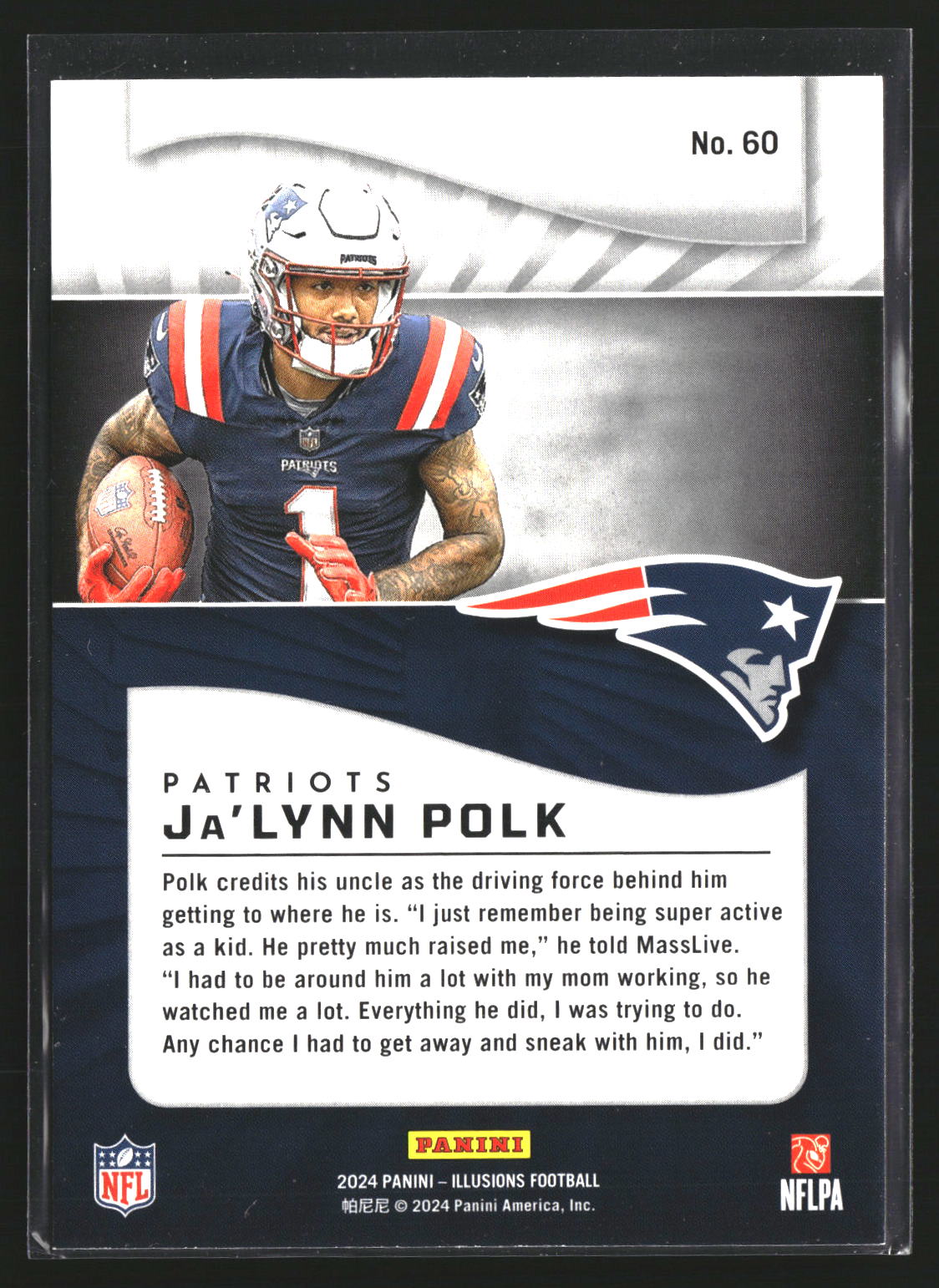 Ja’Lynn Polk 2024 Panini Illusions 60 Retail RC RC New England Patriots