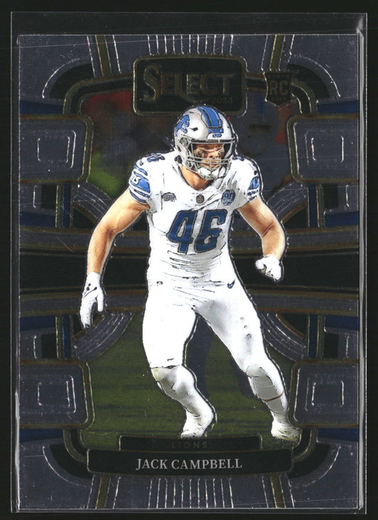 Jack Campbell 2023 Panini Select 33 RC RC Detroit Lions