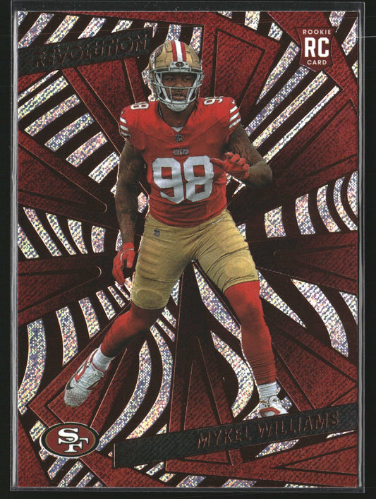 Mykel Williams 2025 Panini Revolution 231 Red Storm San Francisco 49ers
