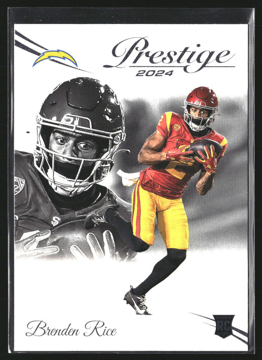 Brenden Rice 2024 Panini Prestige 370 RC RC Los Angeles Chargers