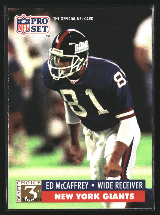 Ed McCaffrey 1991 Pro Set 812 RC RC New York Giants