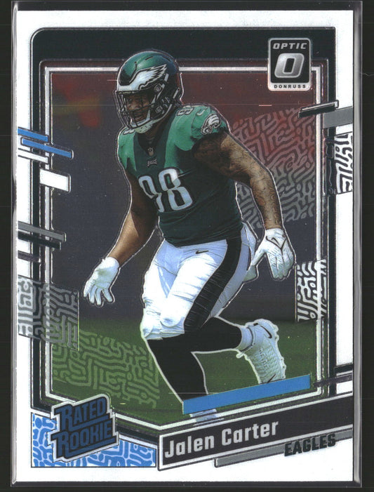 Jalen Carter 2023 Donruss Optic 281 RC RC Philadelphia Eagles
