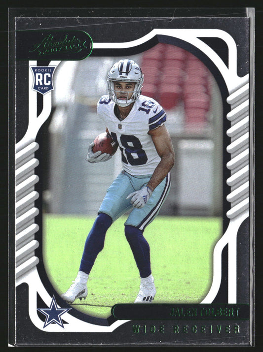 Jalen Tolbert 2022 Panini Absolute 131 Green RC RC Dallas Cowboys