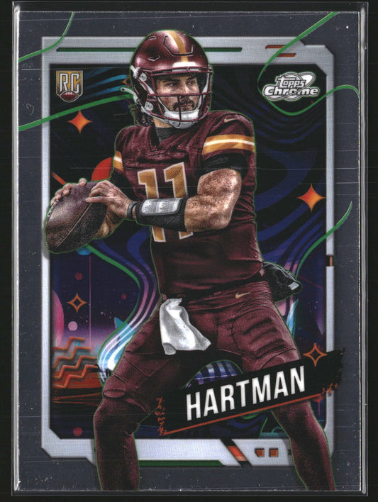 Sam Hartman 2024 Topps Chrome Cosmic 198 RC RC Washington Commanders