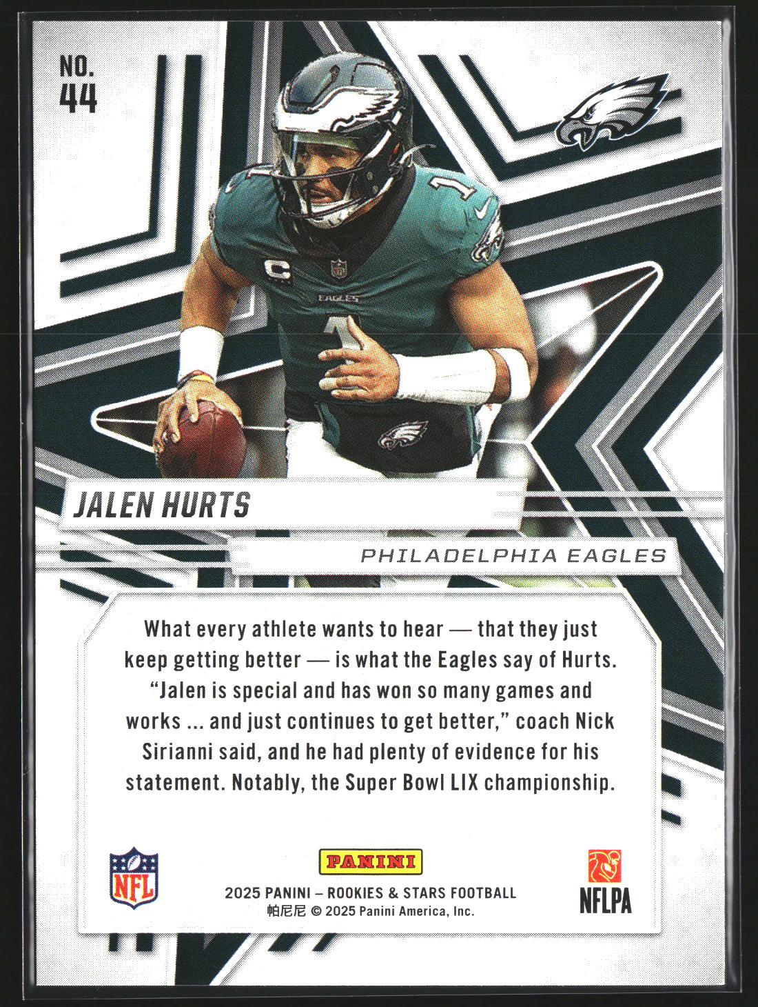 Jalen Hurts 2025 Panini Rookies & Stars 44 Red Philadelphia Eagles
