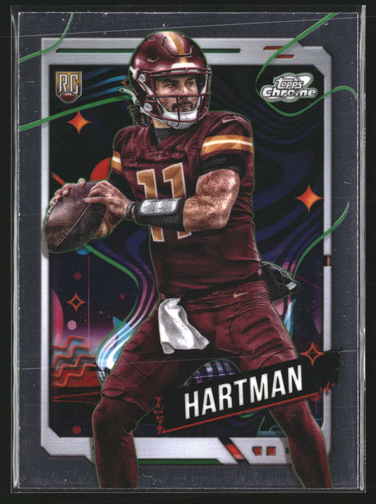 Sam Hartman 2024 Topps Chrome Cosmic 198 RC RC Washington Commanders