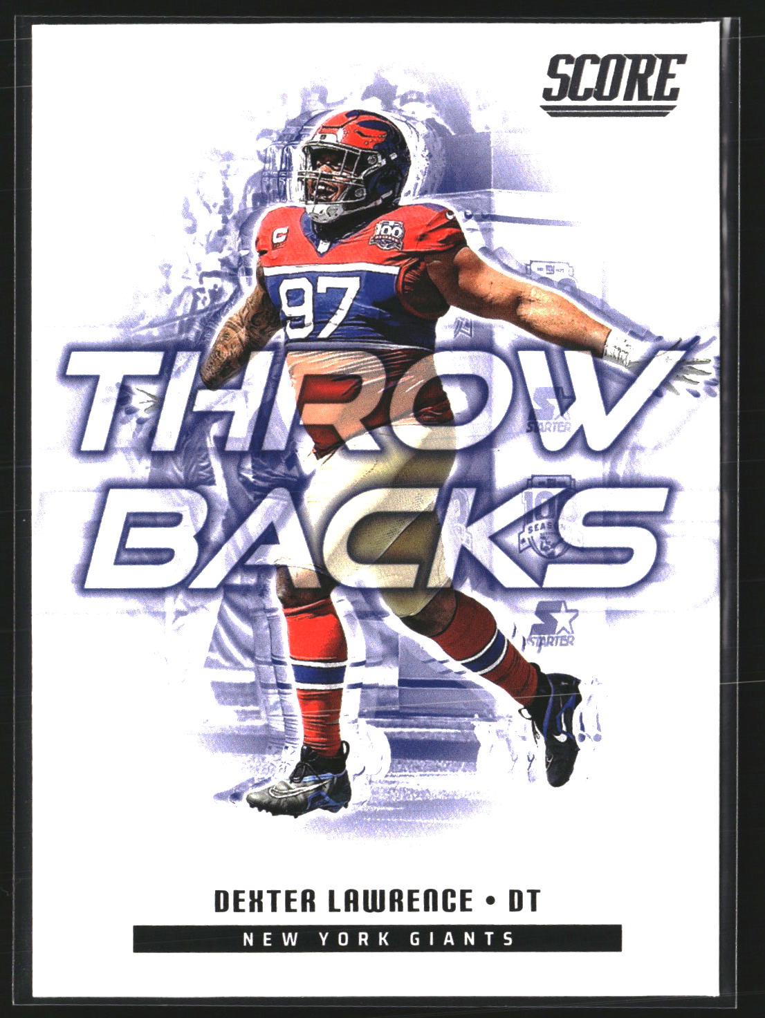 Dexter Lawrence 2025 Score 16 Throwbacks New York Giants