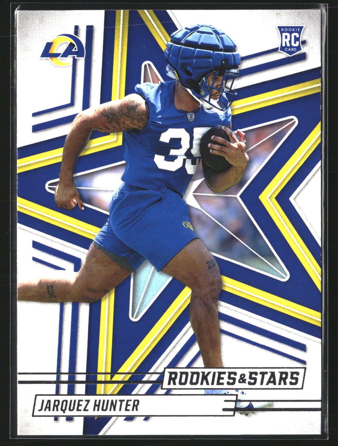 Jarquez Hunter 2025 Panini Rookies & Stars 136 RC RC Los Angeles Rams