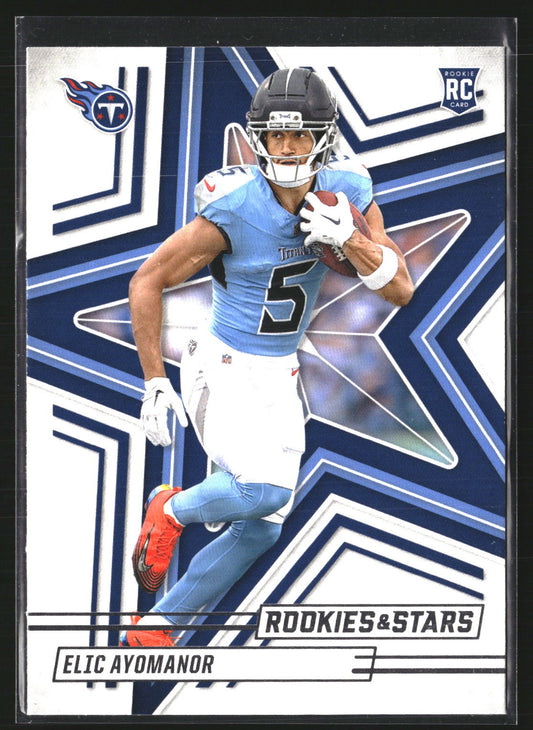 Elic Ayomanor 2025 Panini Rookies & Stars 122 RC RC Tennessee Titans