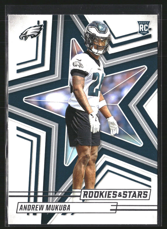Andrew Mukuba 2025 Panini Rookies & Stars 103 RC RC Philadelphia Eagles