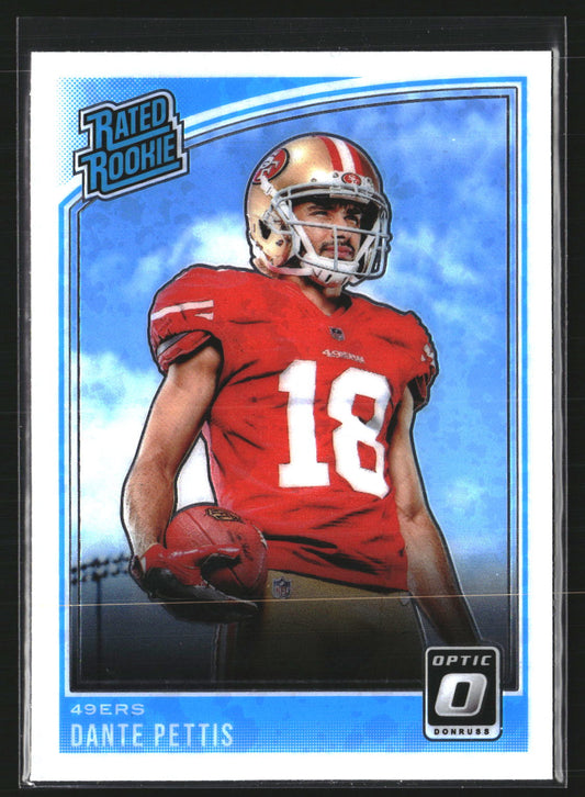 Dante Pettis 2018 Donruss Optic 171 RC RC San Francisco 49ers