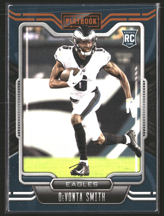 DeVonta Smith 2021 Panini Playbook 107 RC RC Philadelphia Eagles