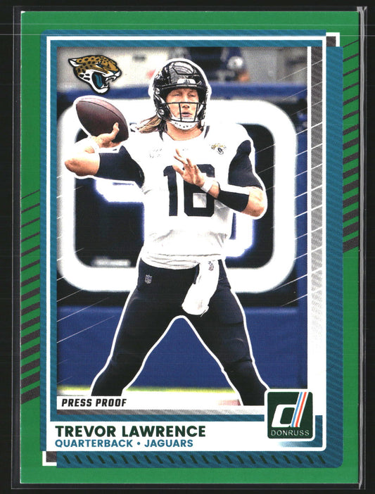 Trevor Lawrence 2025 Donruss 216 Press Proofs Green Jacksonville Jaguars