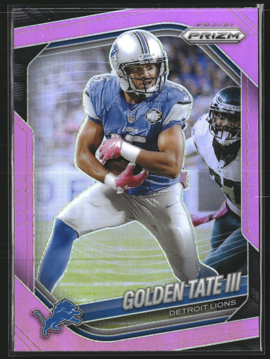 Golden Tate III 2025 Panini Prizm 139 Pink Detroit Lions