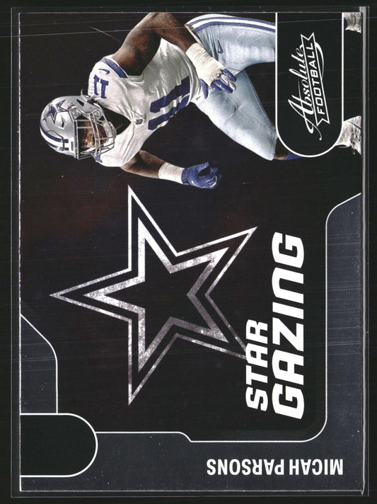 Micah Parsons 2022 Panini Absolute SG-6 Star Gazing Dallas Cowboys