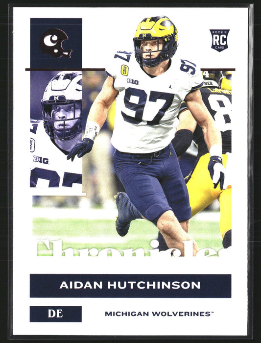 Aidan Hutchinson 2022 Panini Chronicles Draft Picks 1 Pink Michigan Wolverines